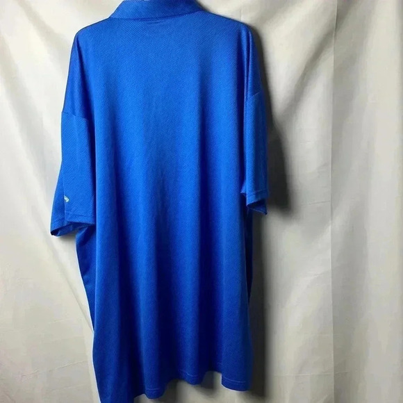 MENS CALLAWAY GOLF POLO SHIRT  SIZE XLT(Tall)  BLUE WITH SUBTLE DIAGONAL STRIPES - Picture 10 of 10
